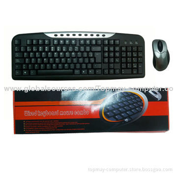Mouse and Keyboard Combo, Waterproof, Multimedia, 3D Optical with 1,600dpi